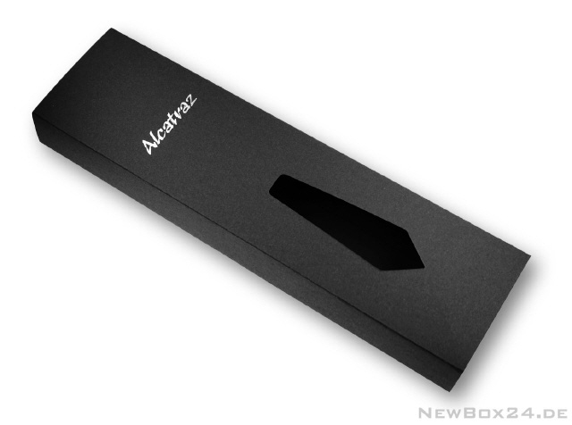 Krawattenverpackung mit Silberpr&auml;gung